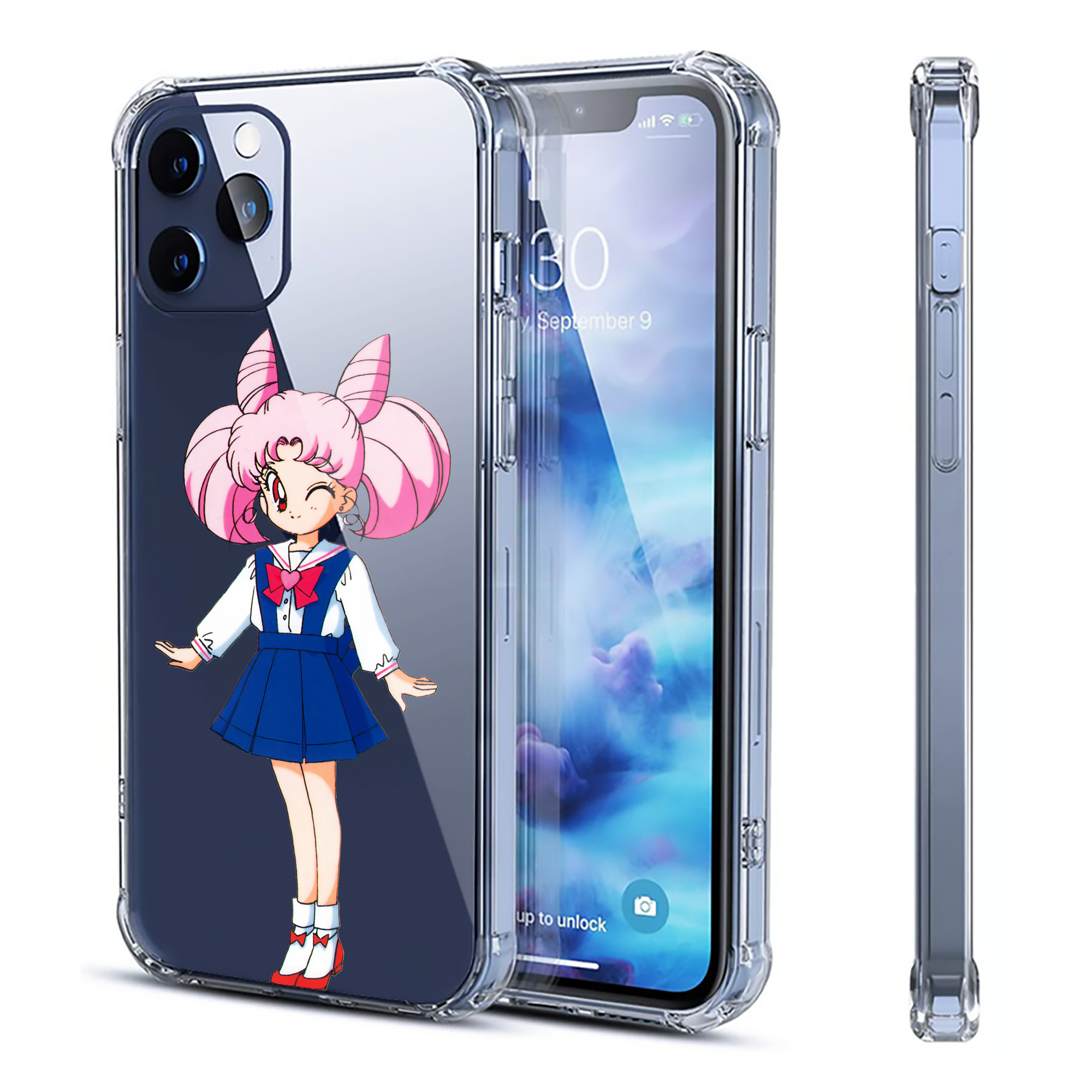 （画像用） 美少女戦士セーラームーン ちびうさ Sailor Moon Chibiusa Tsukino Usagi Small Lady Serenity 【iPhone 12シリーズ対応】透明スマホケース（クリアソフトケース）